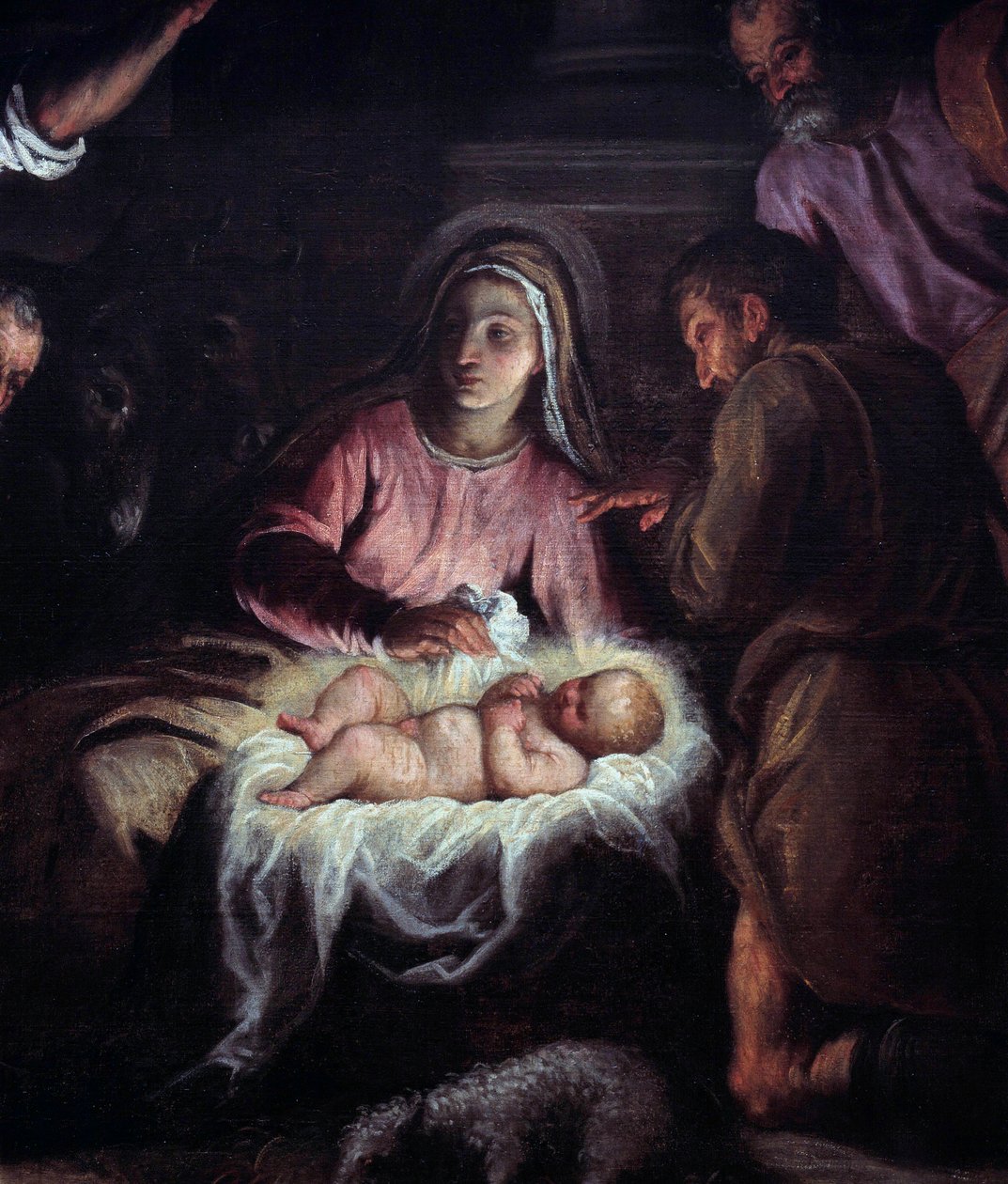 The Adoration of Shepherds (detail) by Palma Il Giovane