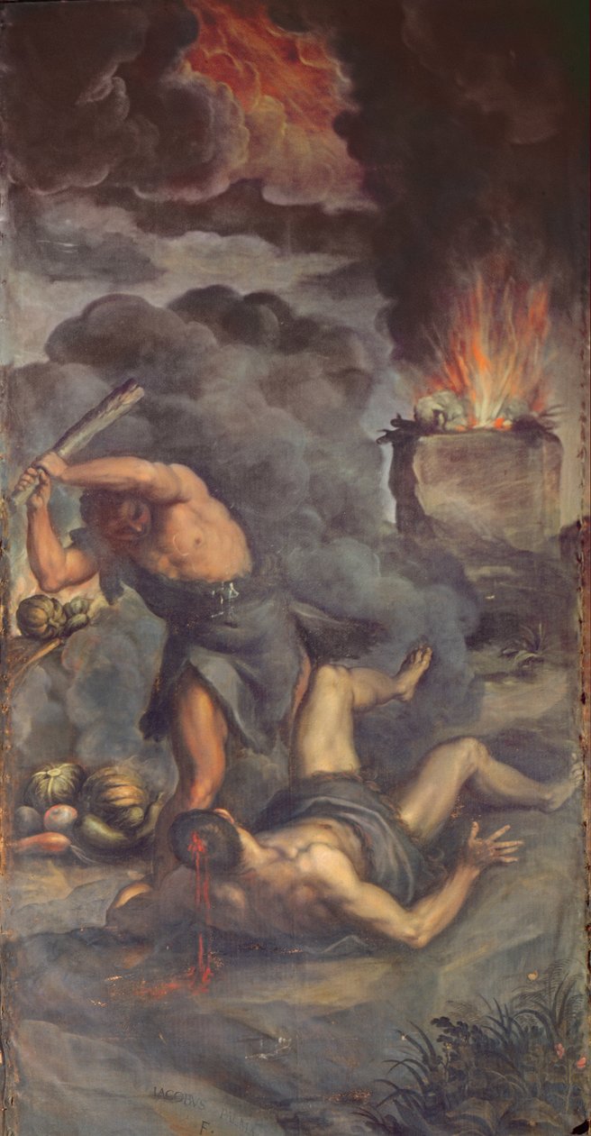 Interior of Organ Panel Door Depicting Cain and Abel, 1600 by Palma Il Giovane