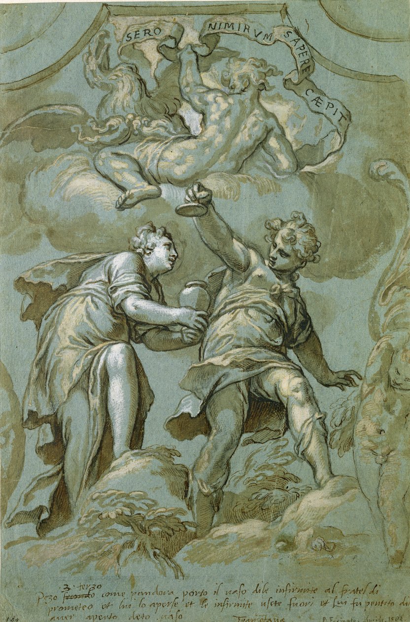 Pandora Offers the Box to Epimetheus by Paolo Farinati