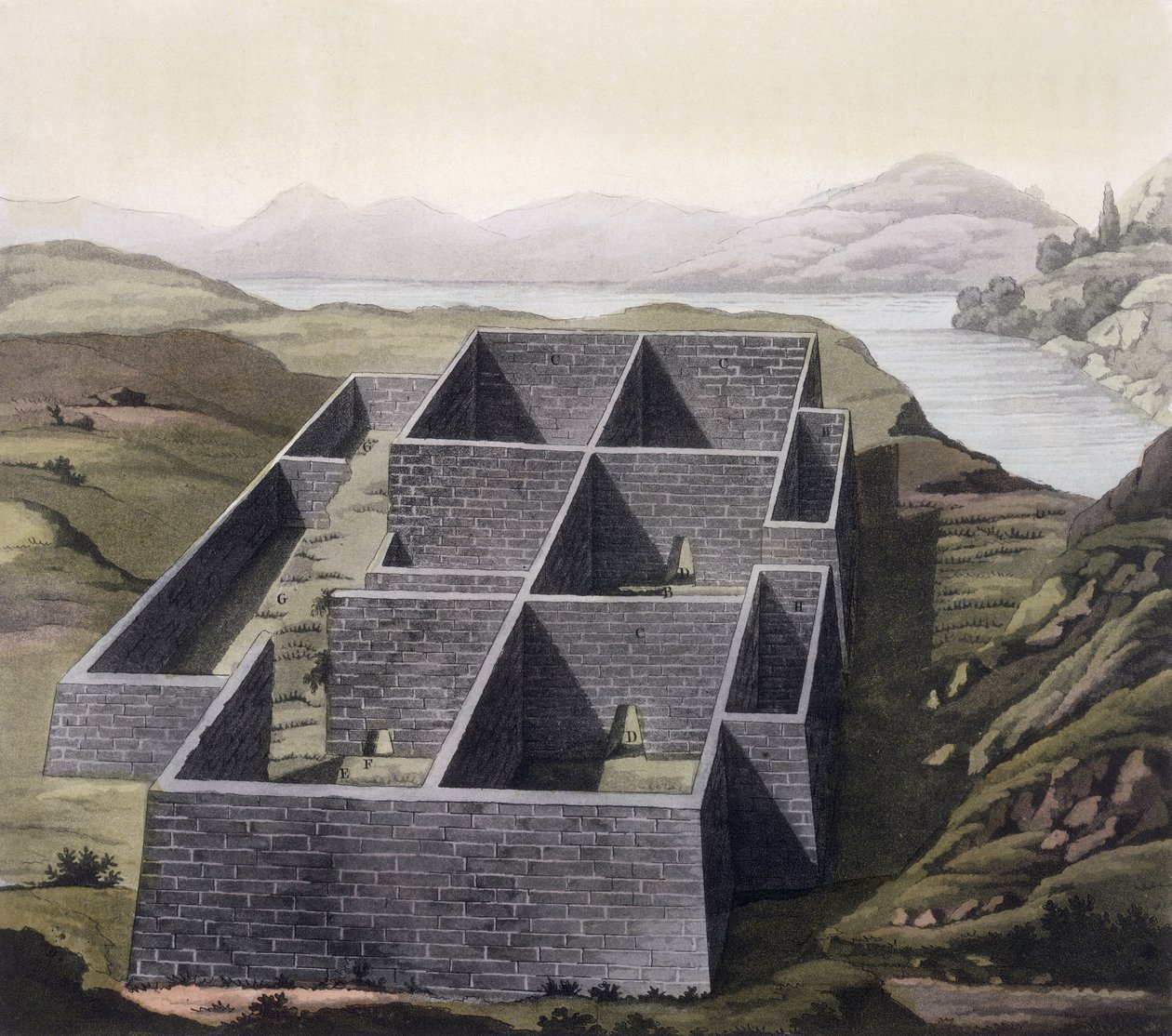 Remains of an Inca palace at Callo, Peru, from 