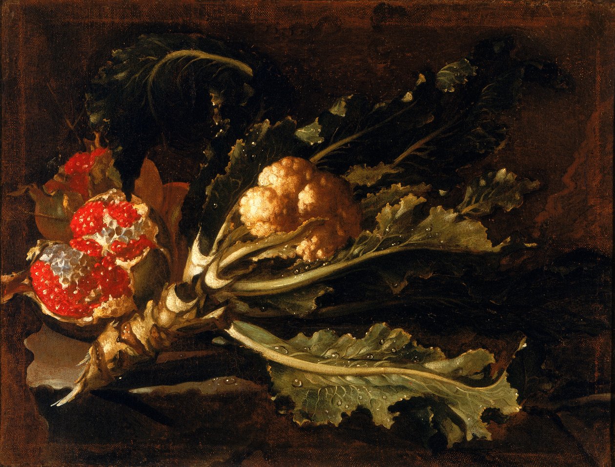 Pomegranate and cabbage by Paolo Porpora