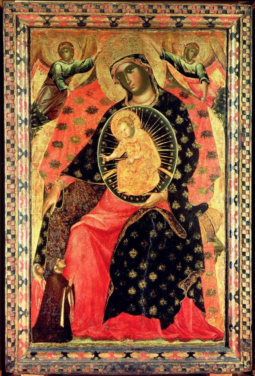 Madonna and Child Enthroned with Two Devout People by Paolo Veneziano