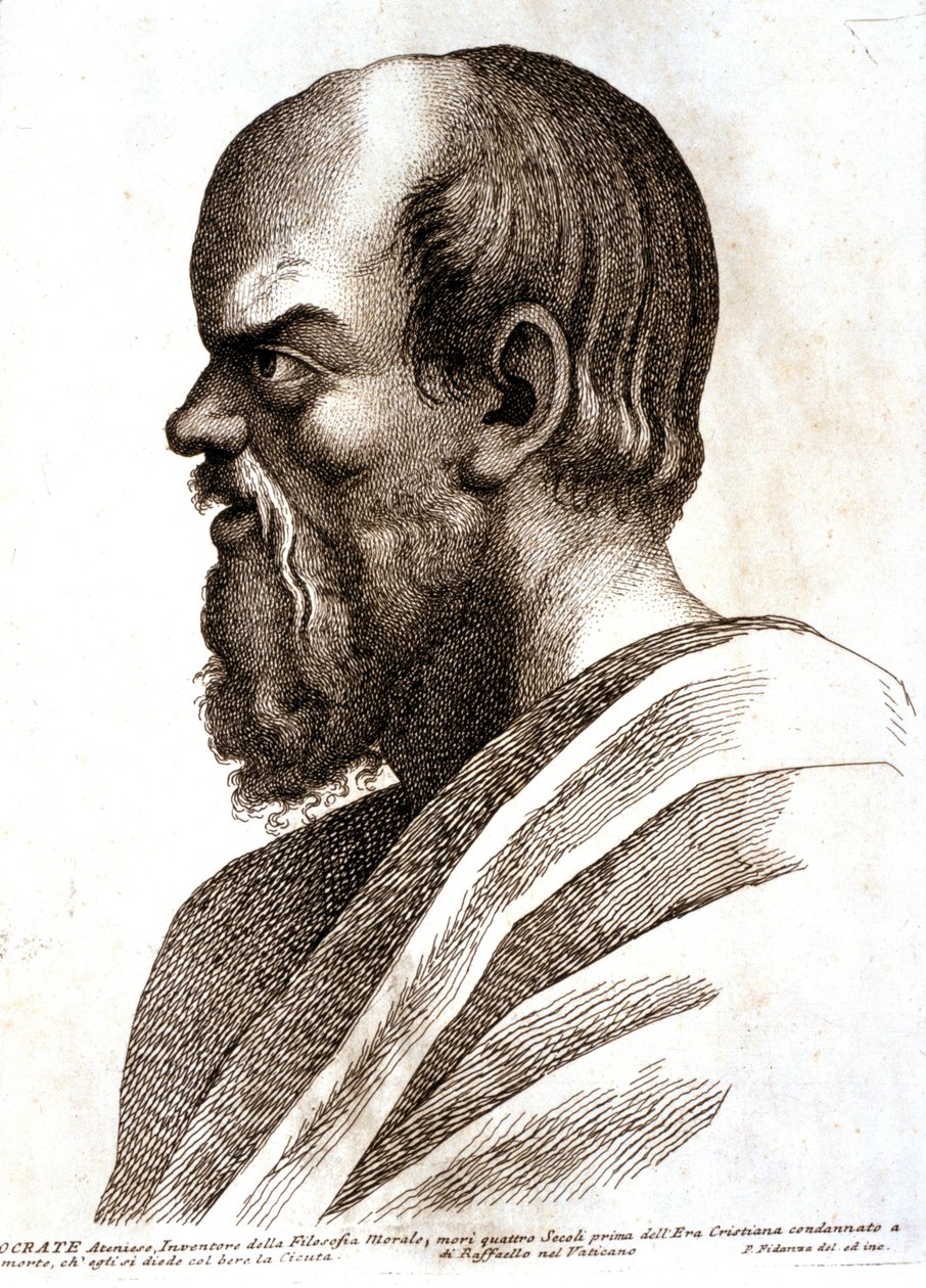 Socrates (engraving) by Paolo Fidanza