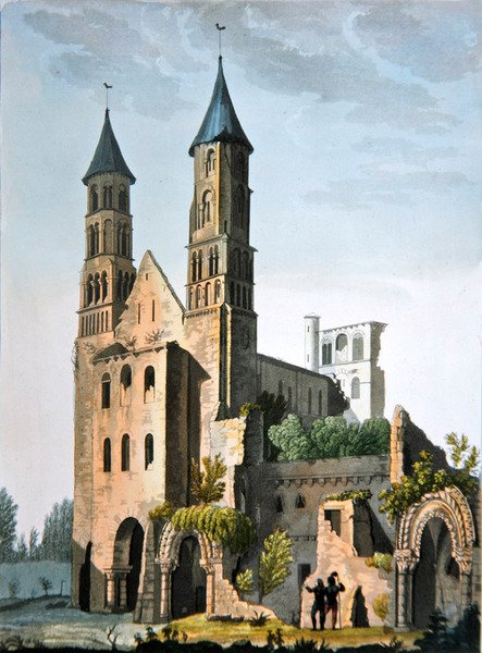 The Abbey of Jumieges, from 