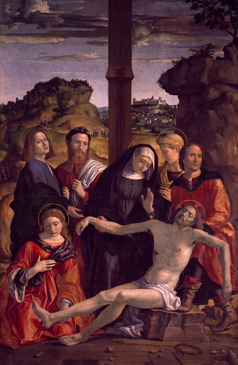 Deposition of Christ, detail by Paolo Morando Cavazzola