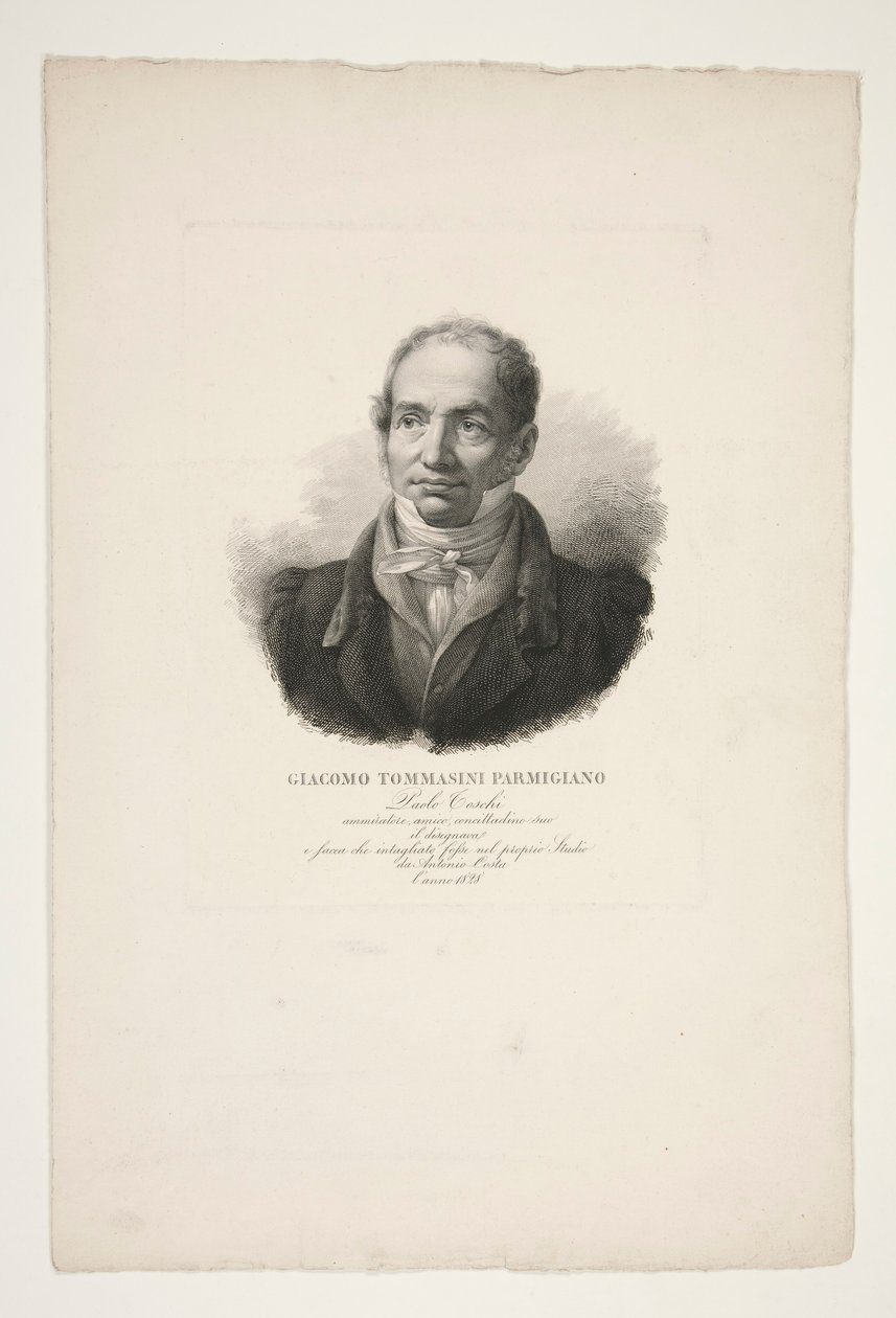 Portrait of Giacomo Tommasini Parmigiano by Paolo Toschi
