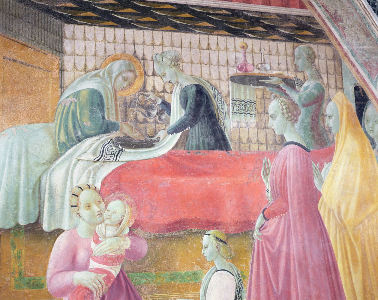 Birth of the Virgin, from the Chapel of the Assumption, 1440 by Paolo Uccello