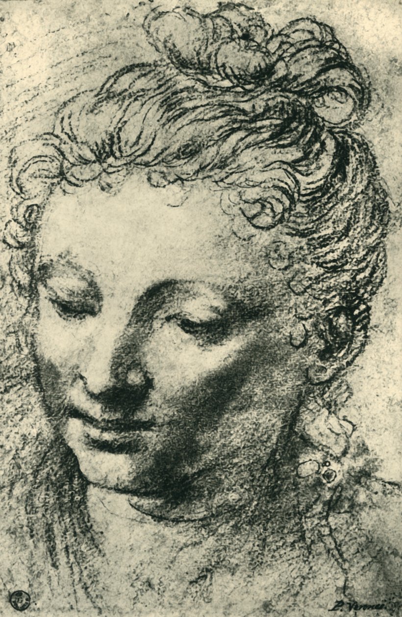 Head of a woman looking down, mid 16th century, 1943 by Paolo Veronese