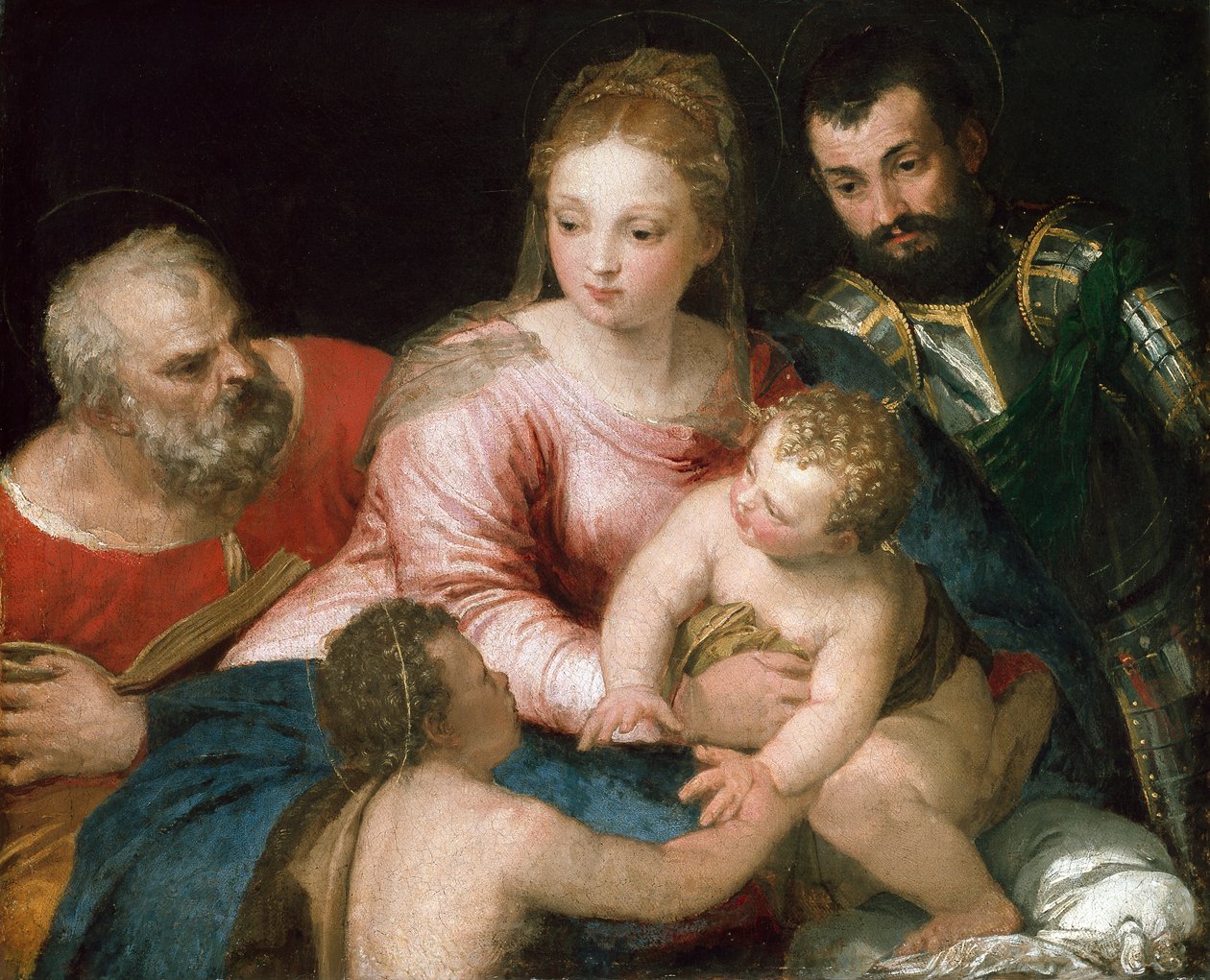 The Holy Family with the young St John the Baptist and St George, early 1550s by Paolo Veronese