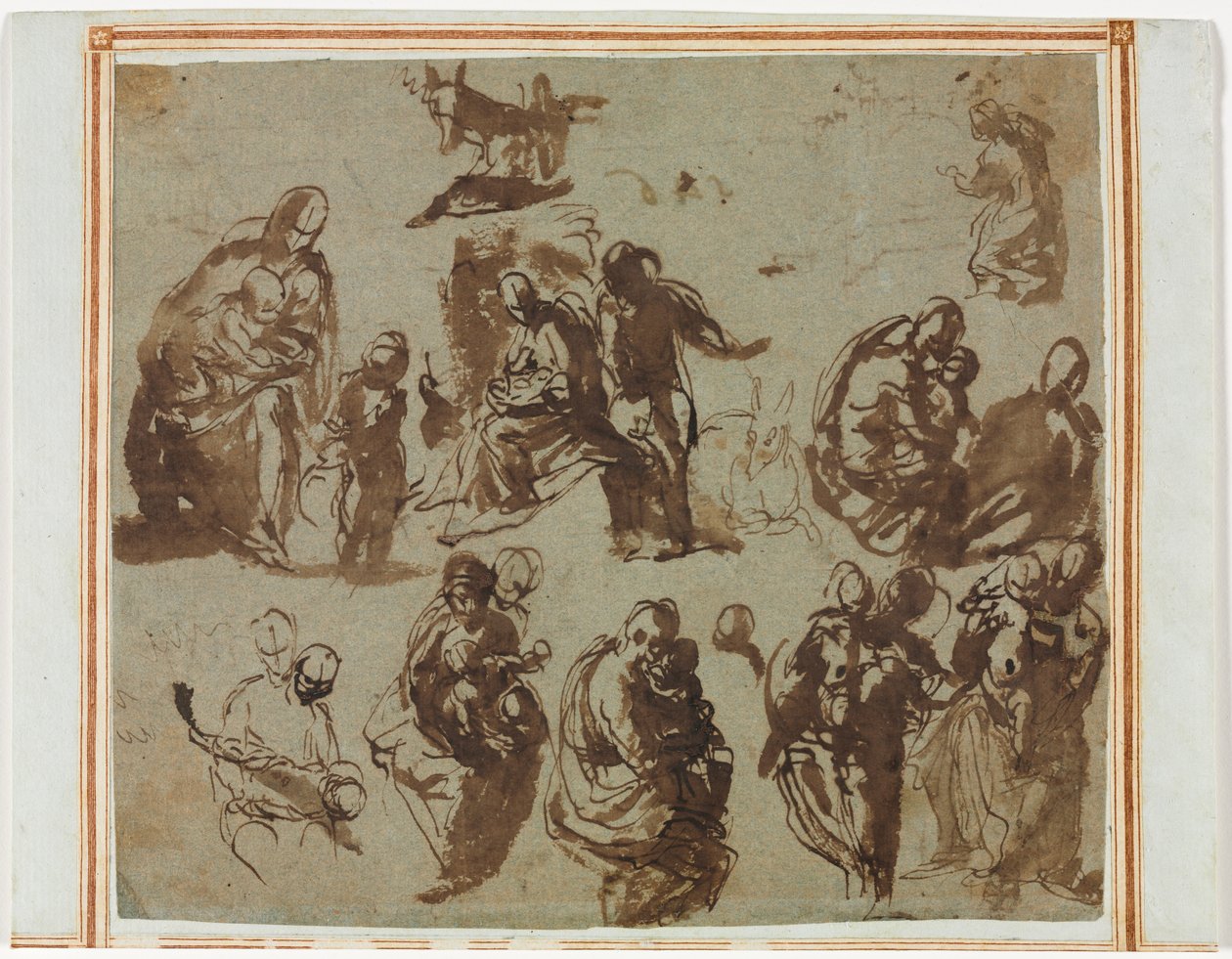 Various Sketches of the Madonna and Child, c. 1580 by Paolo Veronese