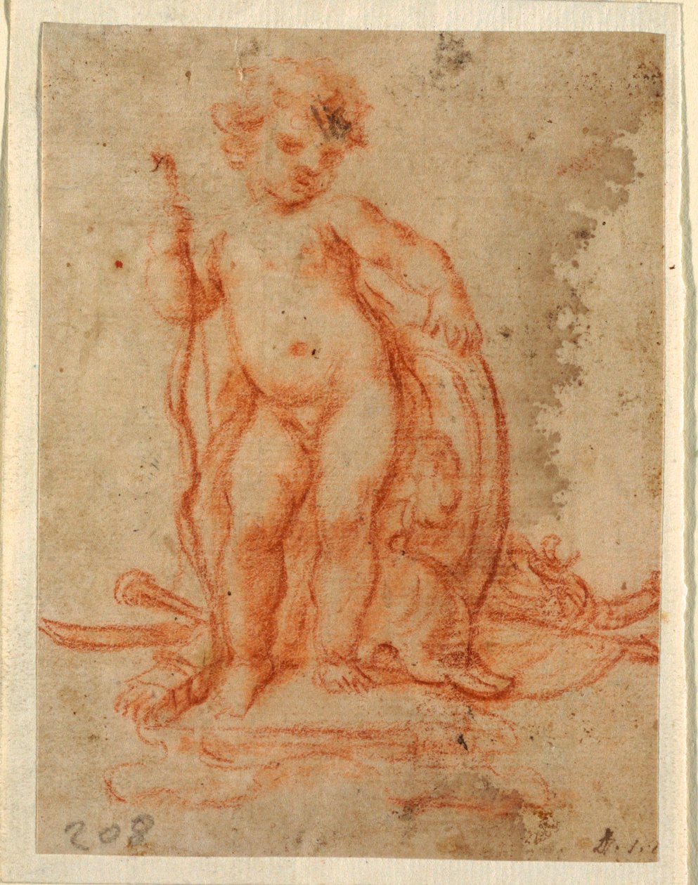 Design for Cupid and Trophy of Arms by Paolo de Mattheis