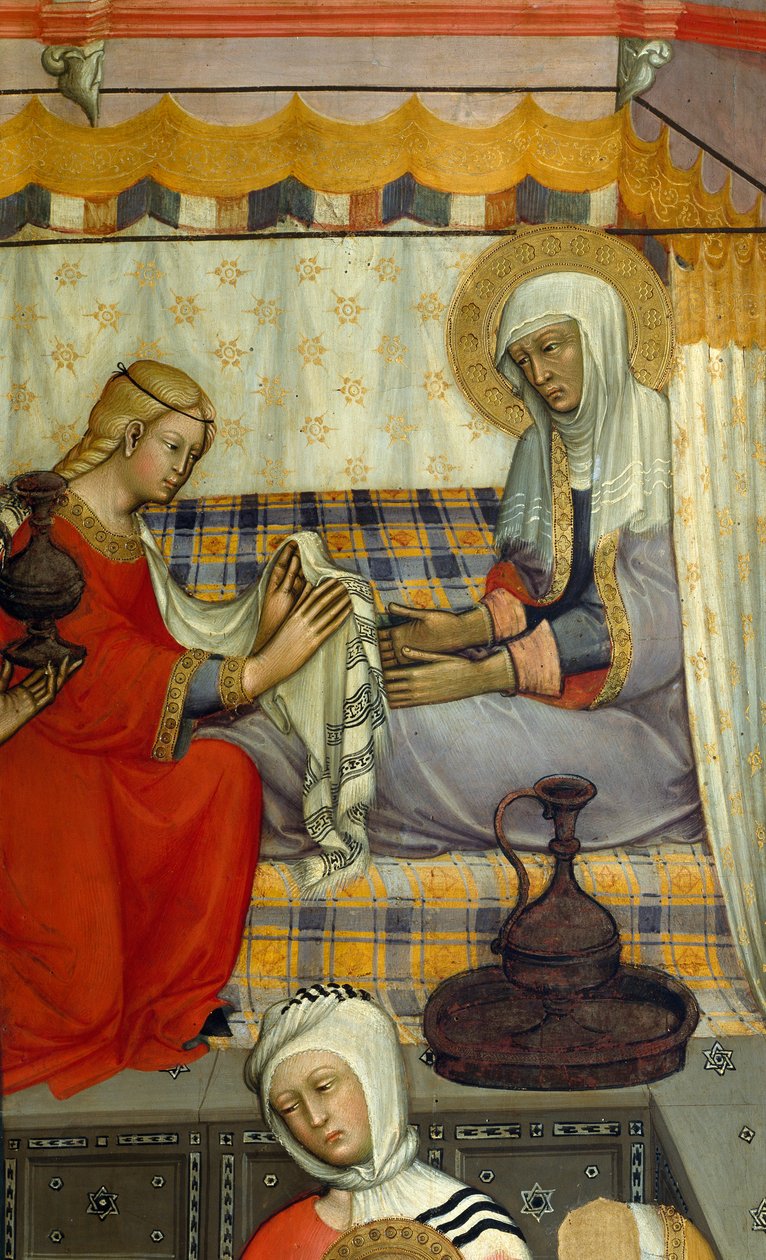 Altarpiece of Nativity of Virgin by Paolo di Giovanni Fei (circa 1345-circa 1411) (detail) by Paolo di Giovanni Fei
