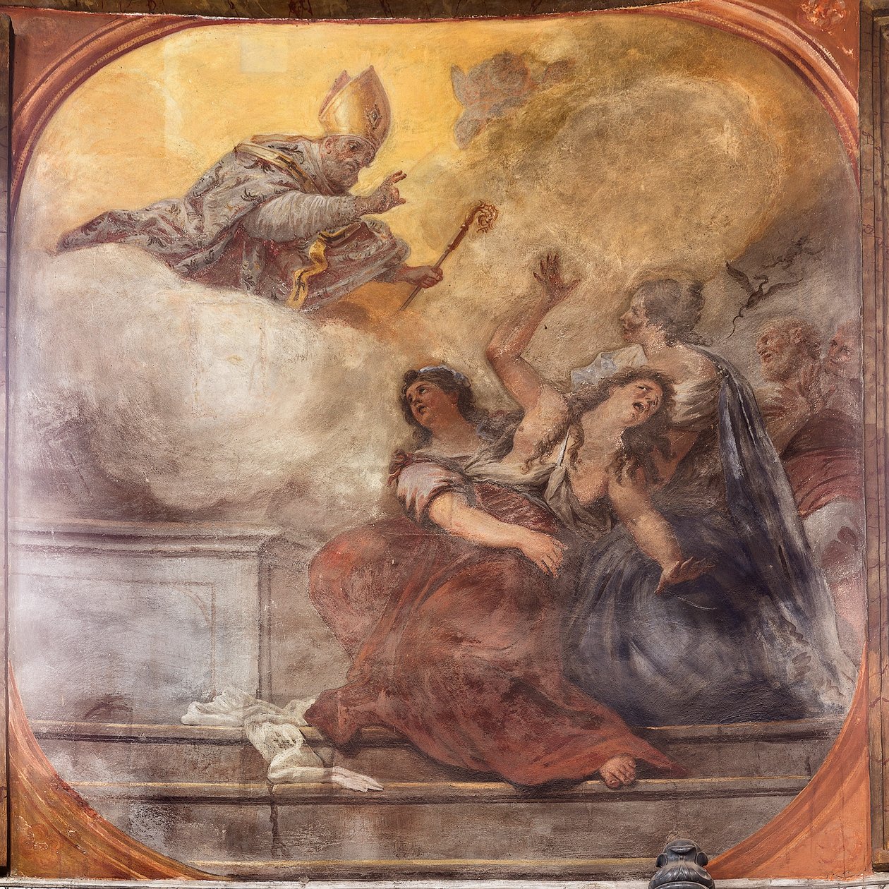 Frescoes depicting the life of Saint Cataldo by Paolo di Matteis
