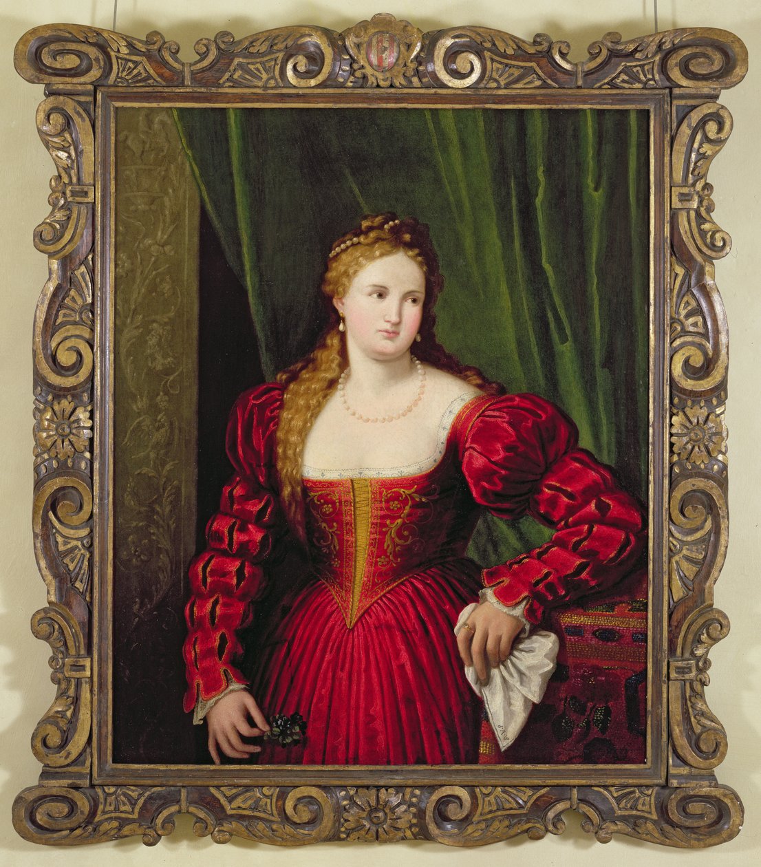Portrait of Violante, daughter of Palma Vecchio, 1530-35 by Paris Bordone