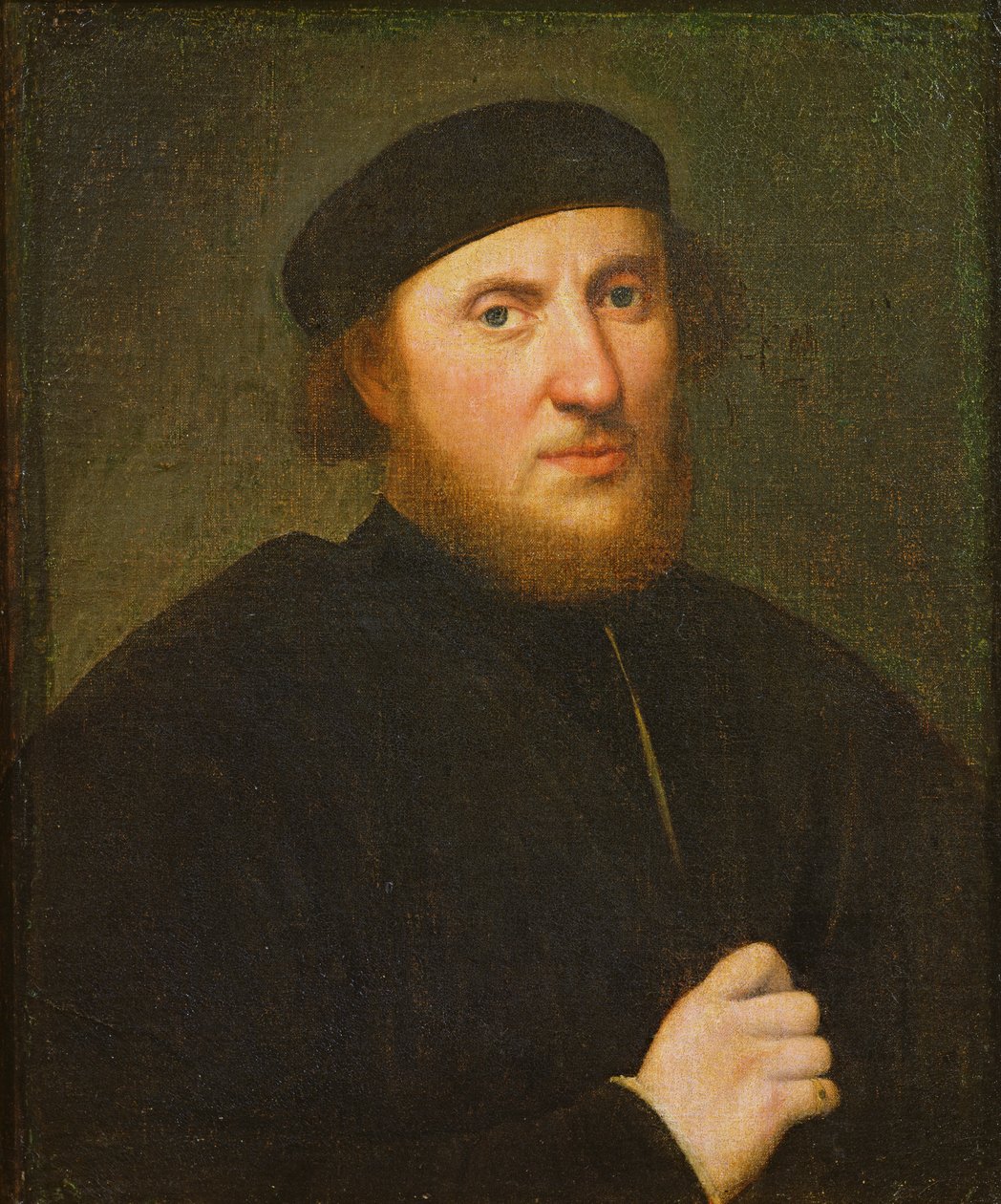 Portrait of a Man in a Black Toque by Paris Bordone