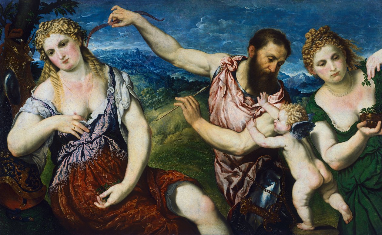 Allegory with Mars, Venus, Flora and Cupid by Paris Bordone