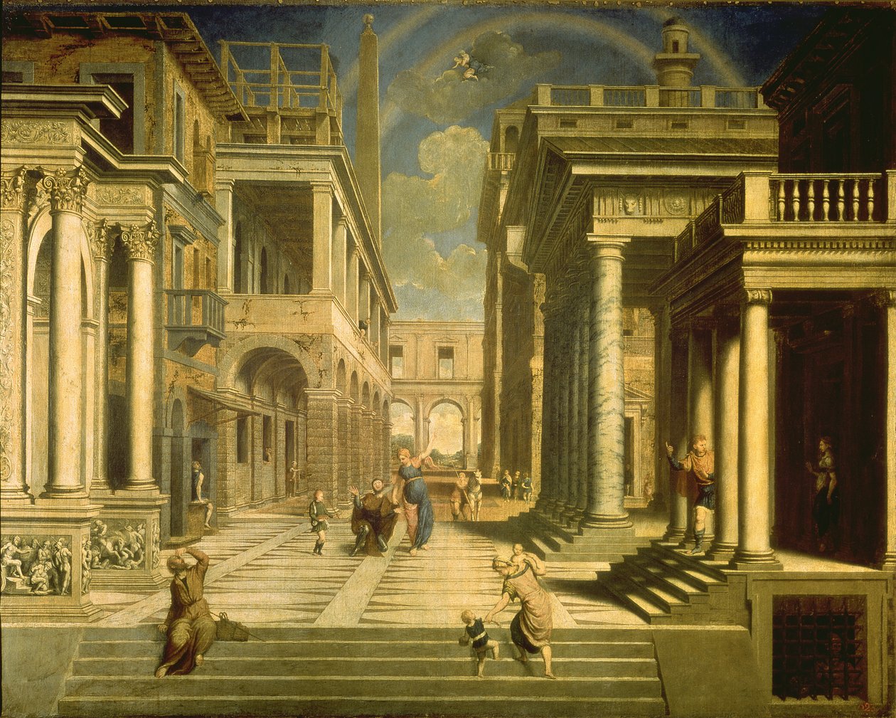 Emperor Augustus and the Sibyl by Paris Bordone