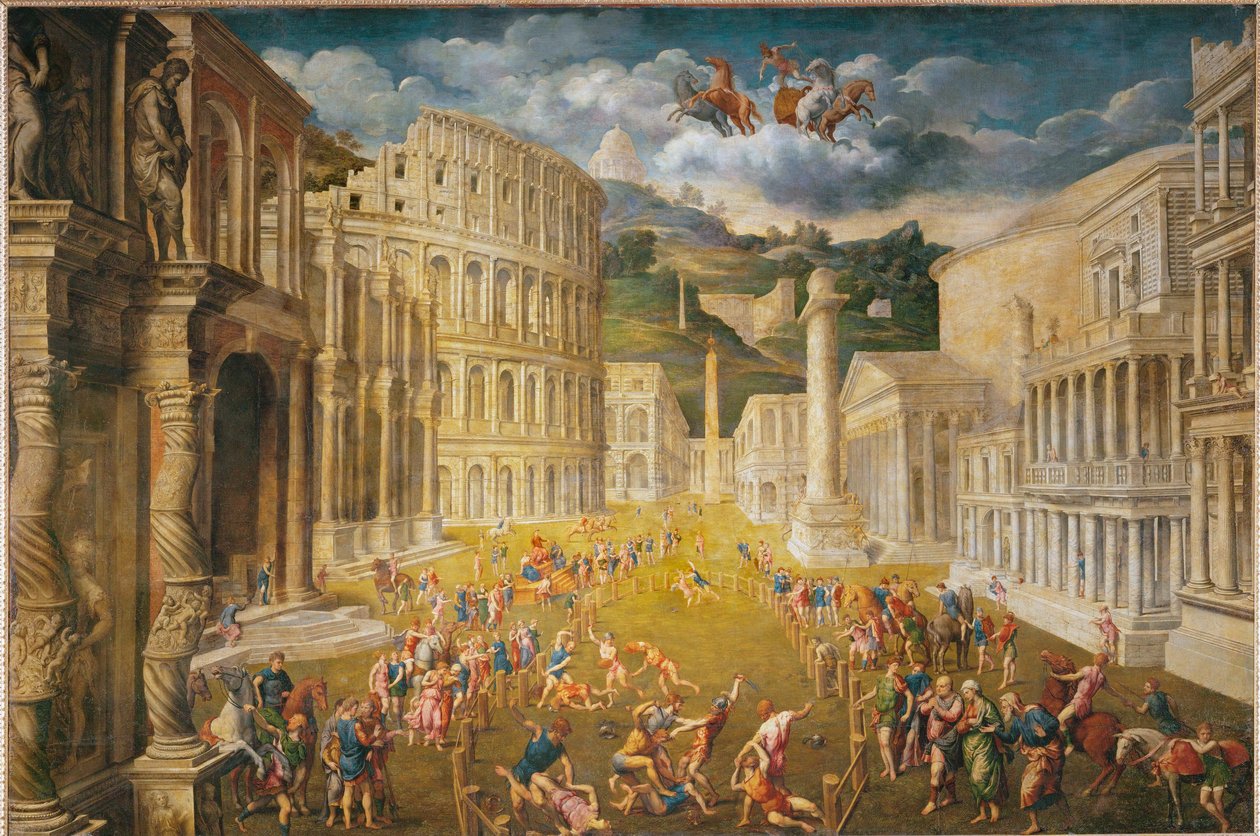 Fighting Gladiators by Paris Bordone