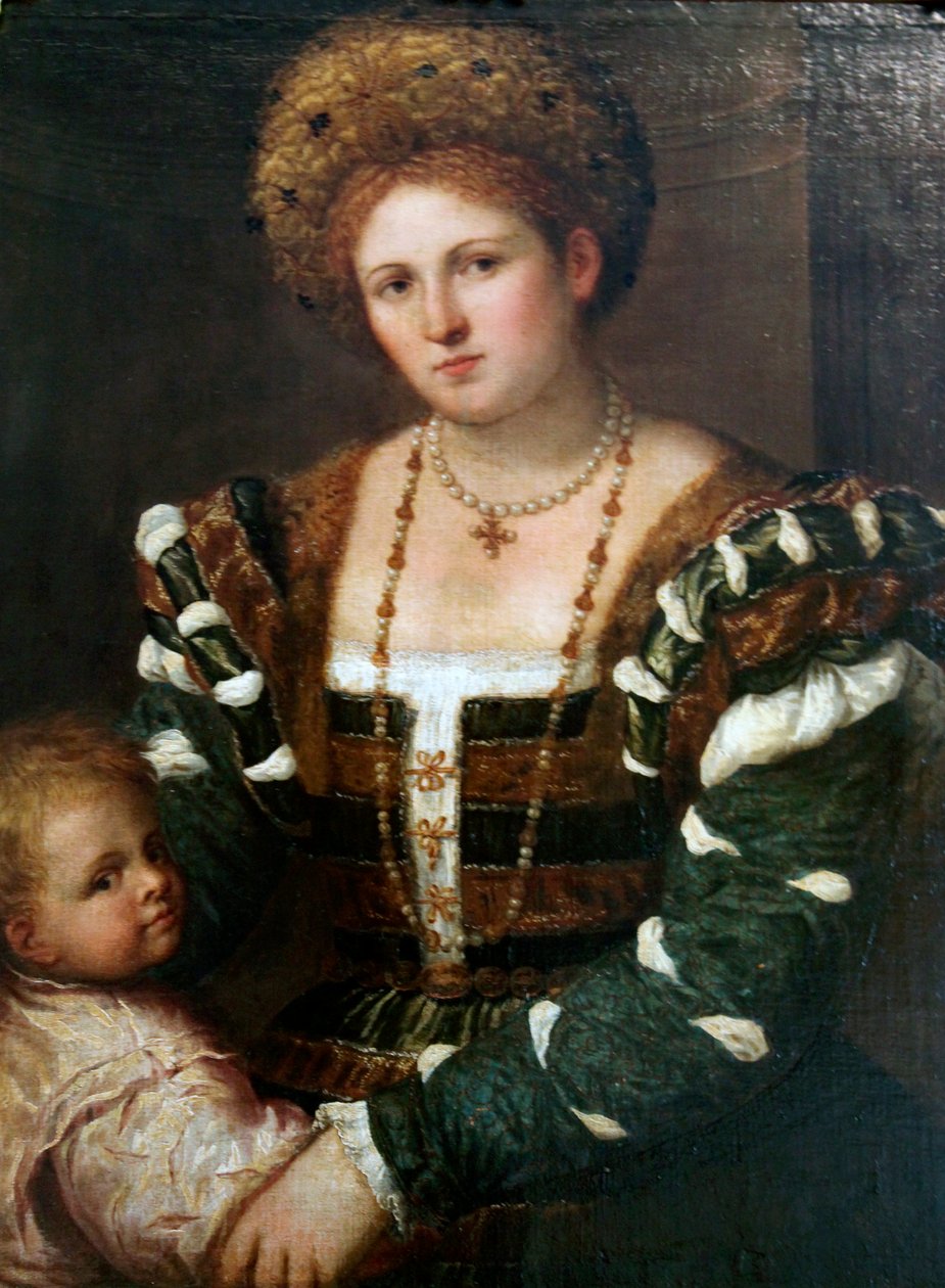 Portrait of a Lady with her Son by Paris Bordone