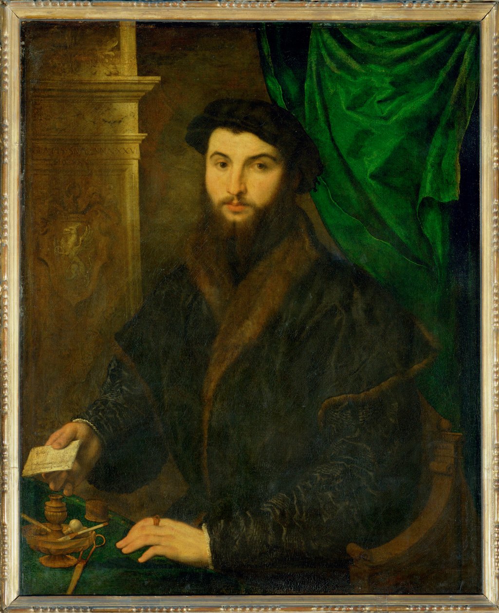 Stahel or Stachel, Thomas, merchant of Augsburg by Paris Bordone