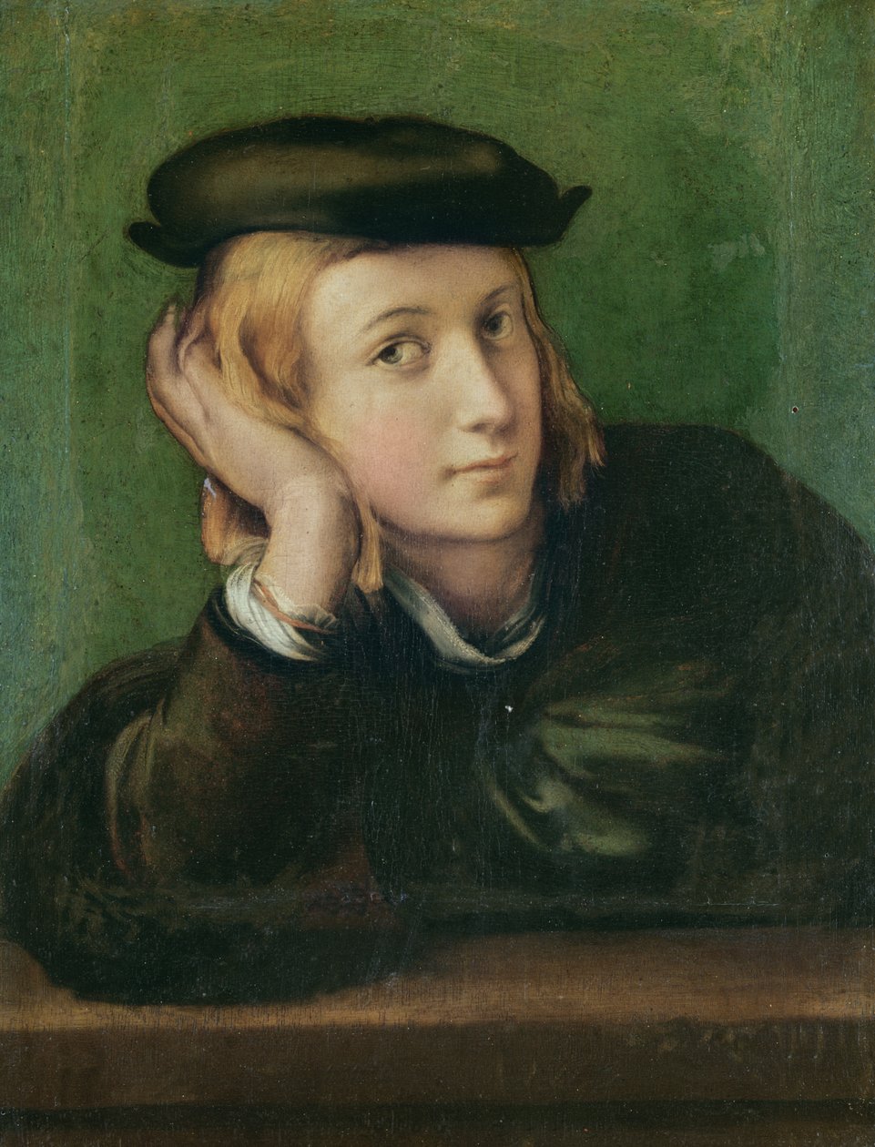 Portrait of a Young Man (detail) by Parmigianino