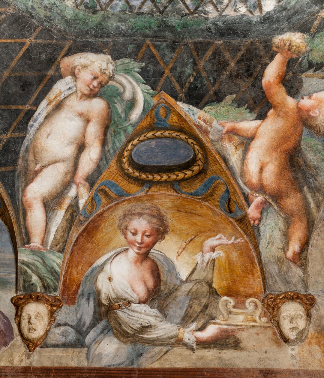 Paola Gonzaga as the Goddess Ceres, from the Room of Diana and Actaeon (detail) by Parmigianino
