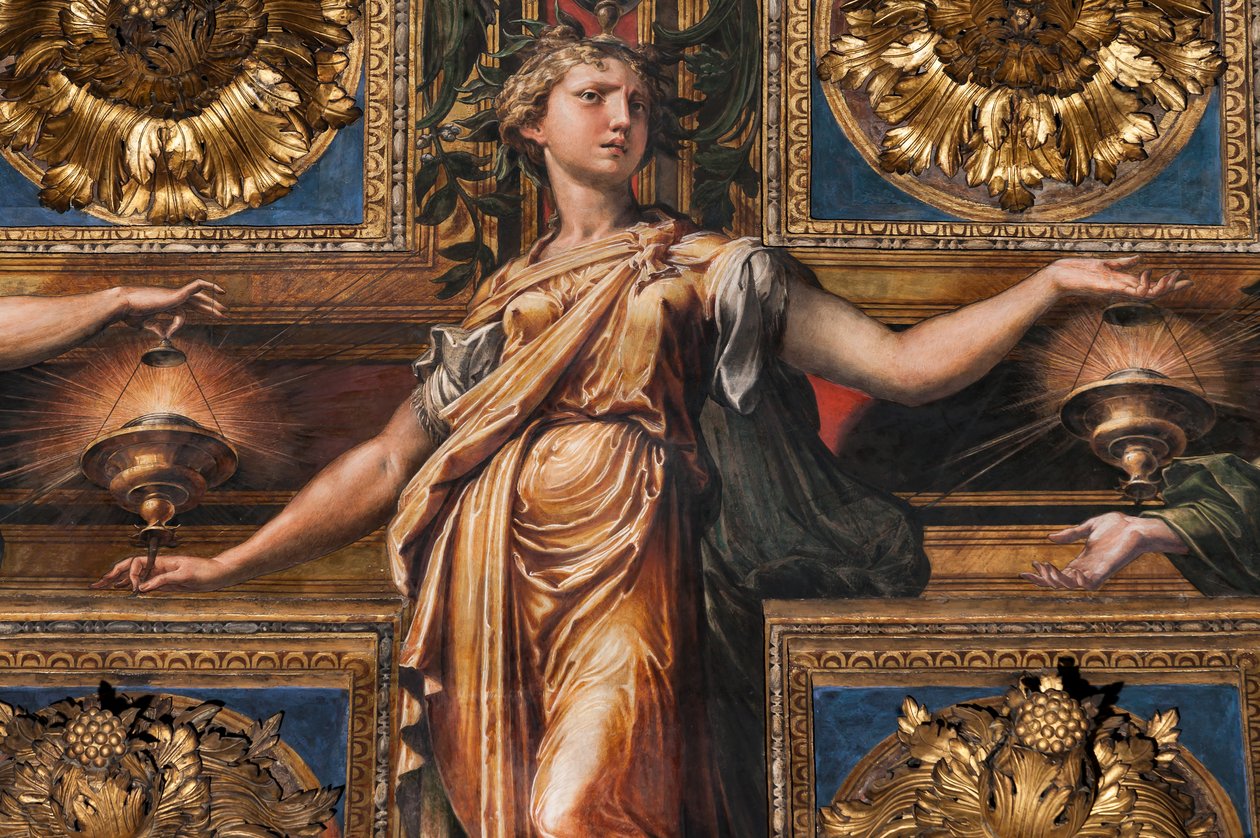 The Three Wise Virgins and Three Foolish Virgins (detail) by Parmigianino