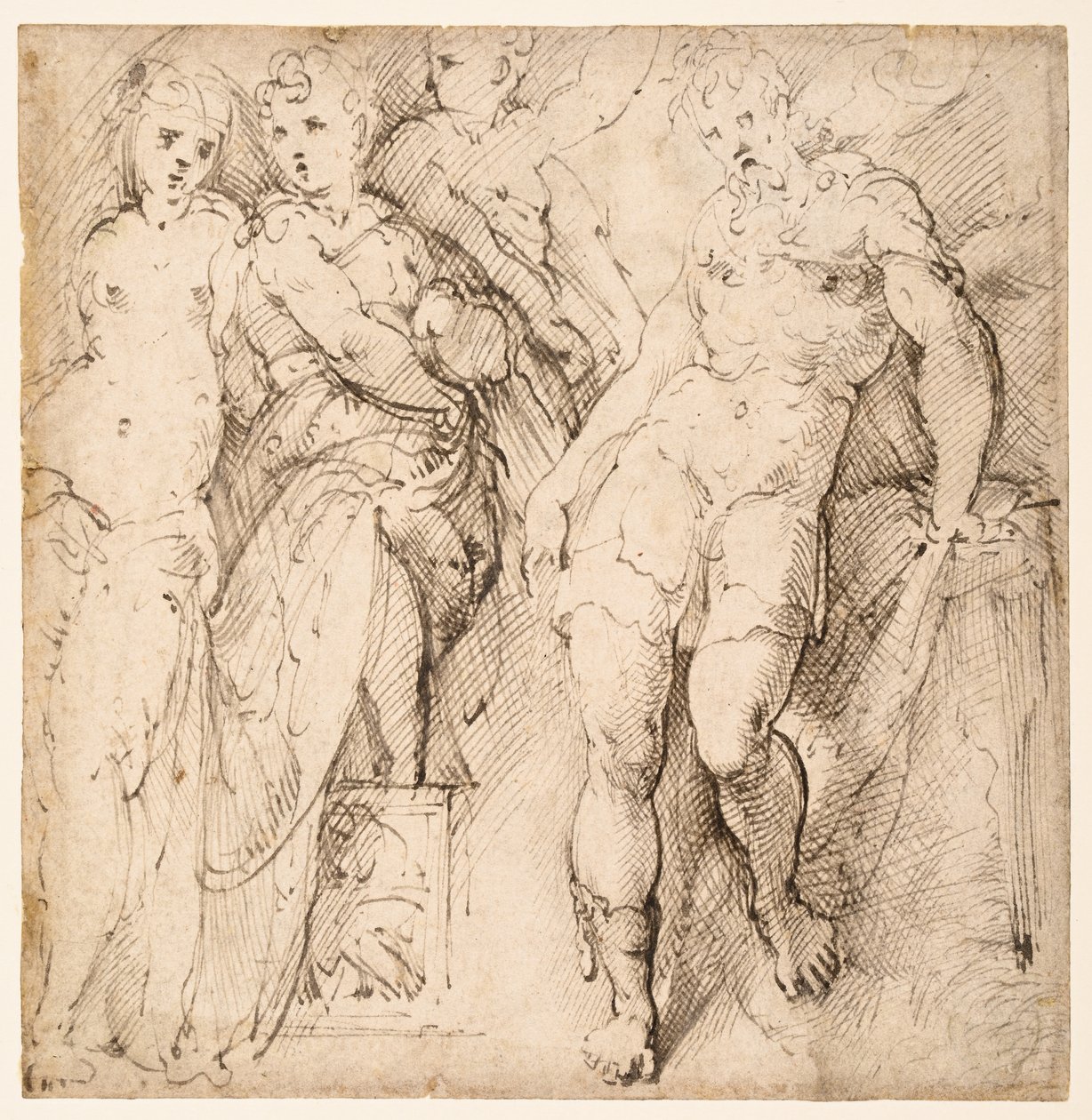 Four Figure Studies by Parmigianino