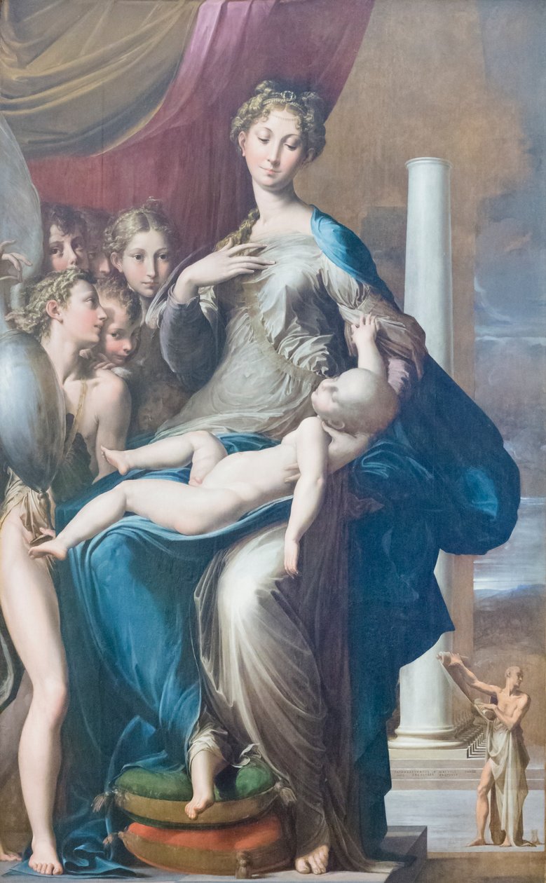 Madonna and Child with Angels, known as Madonna of the Long Neck by Parmigianino (1503 40)