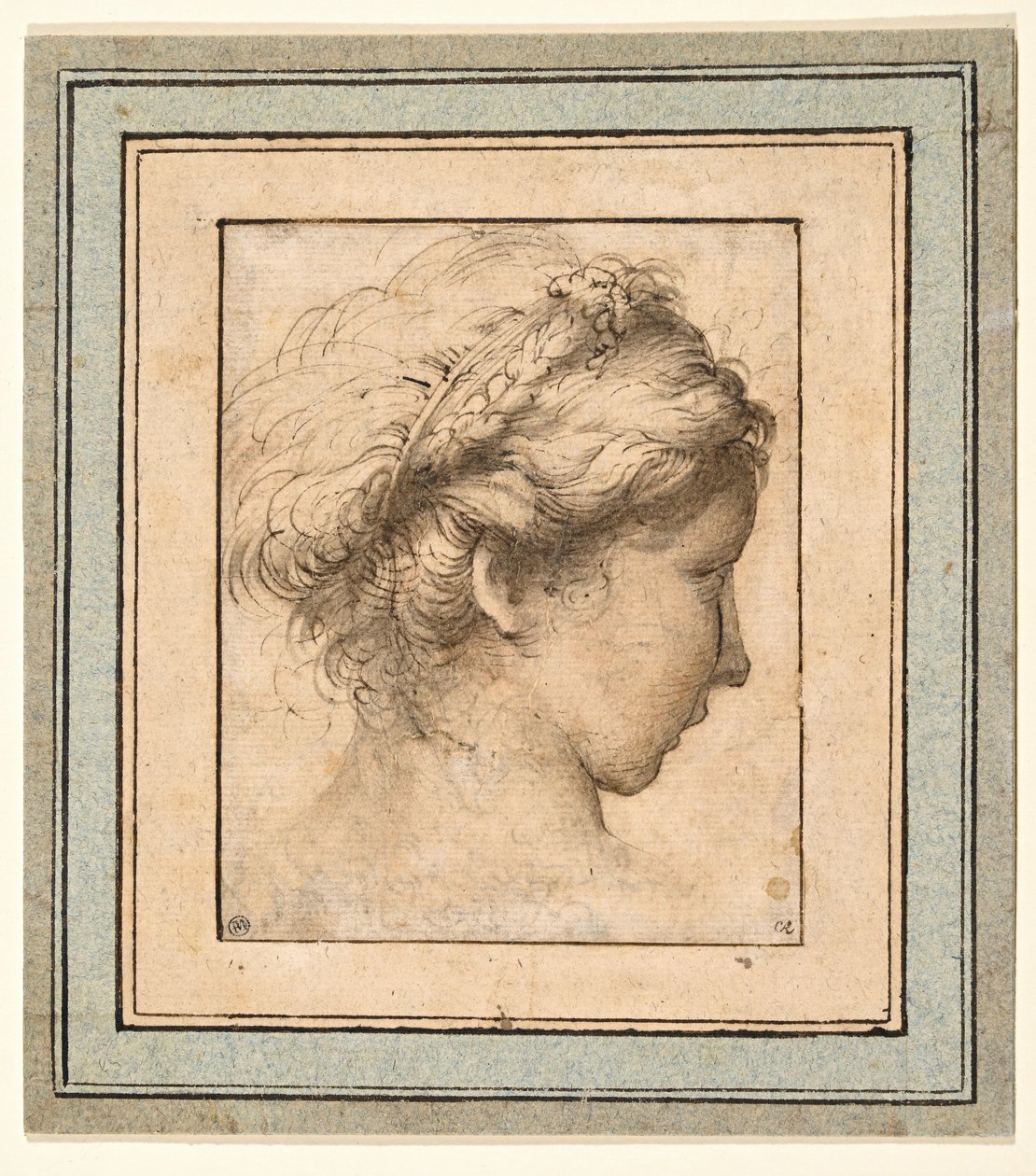 Profile Head of a Girl Looking to the Right by Parmigianino