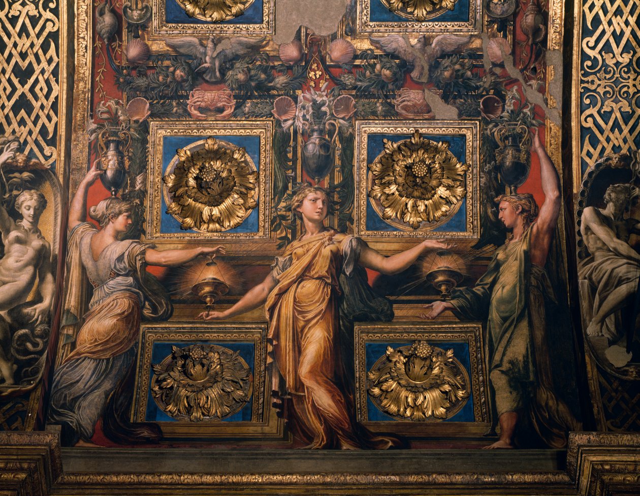 Three wise virgins (detail) by Francesco Mazzola known as Il Parmigianino by Parmigianino