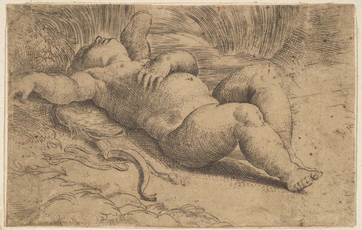 Cupid Sleeping by Parmigianino