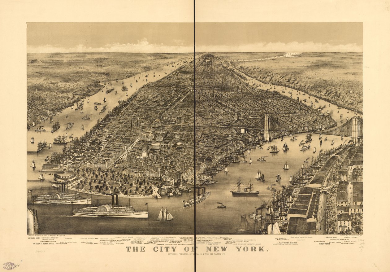 The City of New York by Parsons and Atwater; Currier and Ives