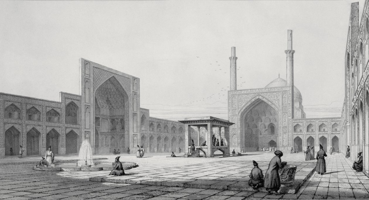 Great Friday Mosque (Masjid-i Djum-ah) in Isfahan, from 'Voyage ...
