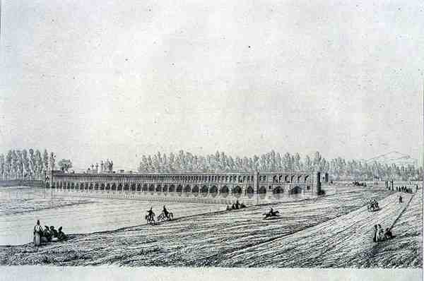 Allah Verdi Khan Bridge, in Isfahan, from 