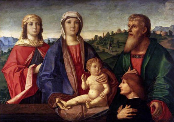 Madonna and Child with Saints and a Donor, 1504 by Pasqualino Veneto fl.1496 1504 Pasqualino Veneto fl.1496 1504