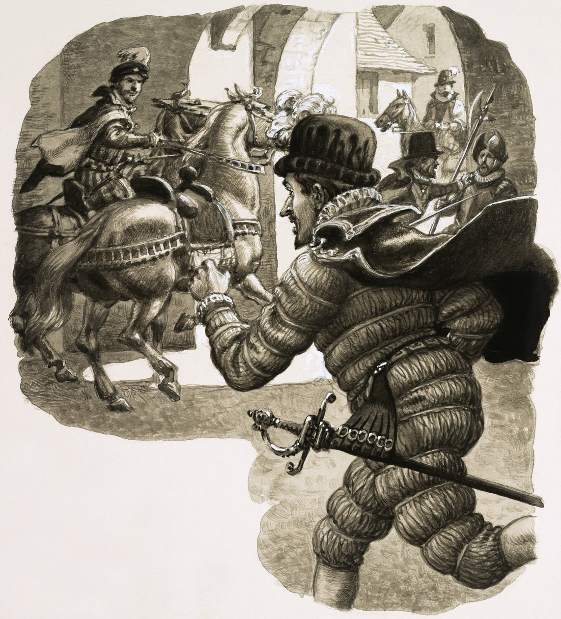 Dressed Like One of His Subjects, King Henry III Crept Out of Cracow by Pat (1907 95) Nicolle