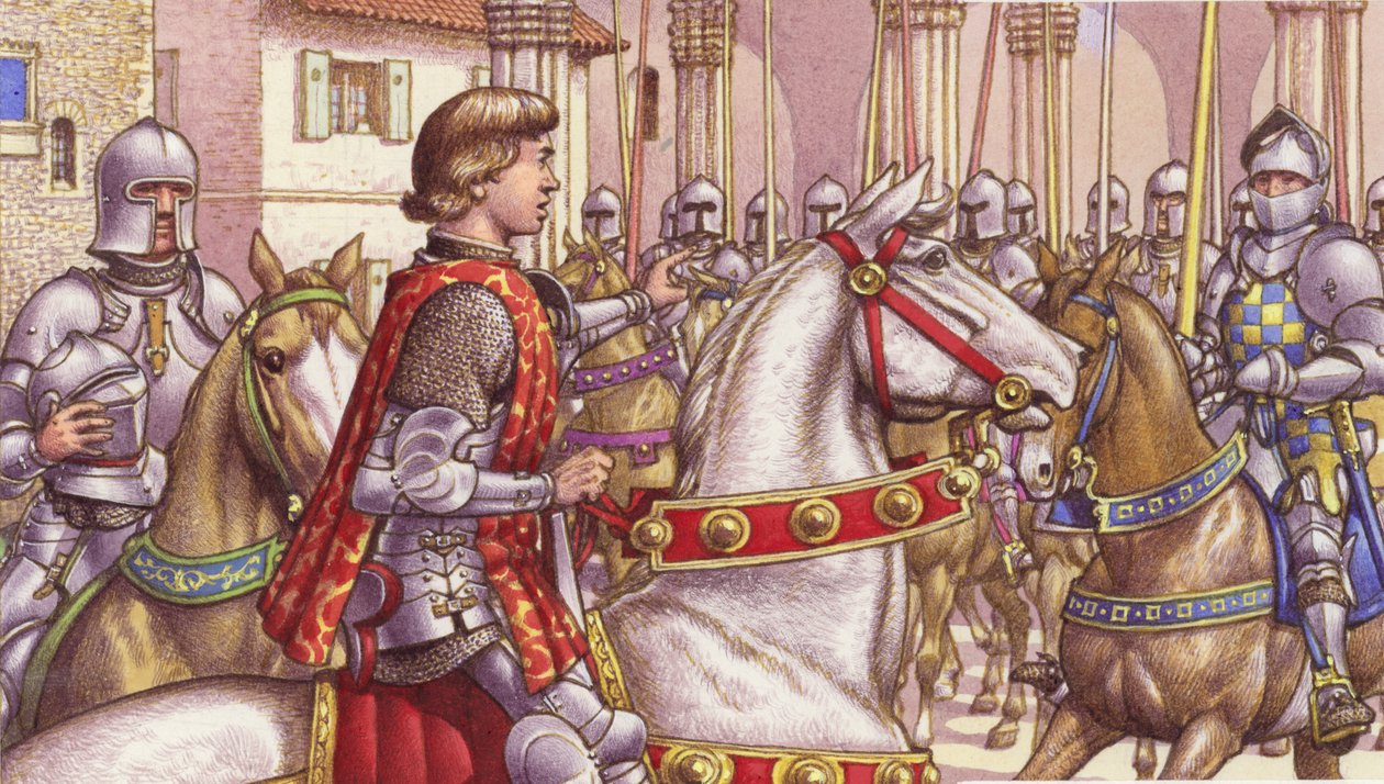 Lorenzo de Medici reviews loyal soldiers in Florence