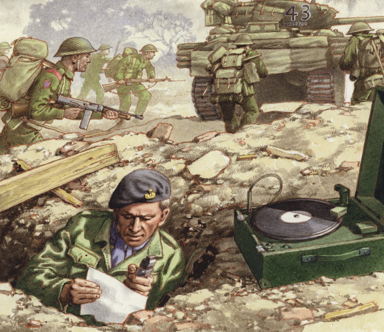 Reporting from the Normandy landings by Pat (1907 95) Nicolle