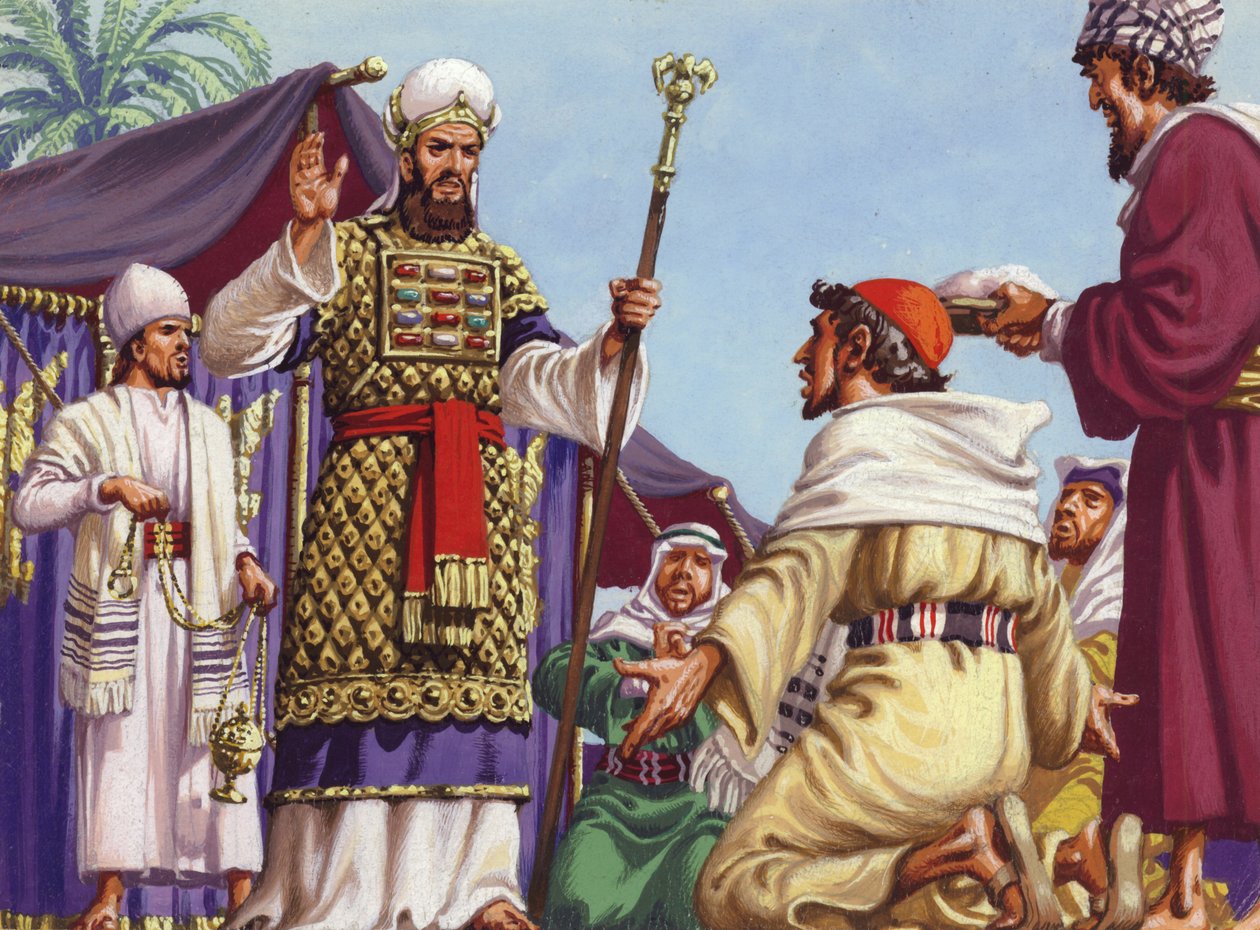 The three wise men asking Herod "Where is the babe who is born to be King of the Jews?" by Pat (1907 95) Nicolle