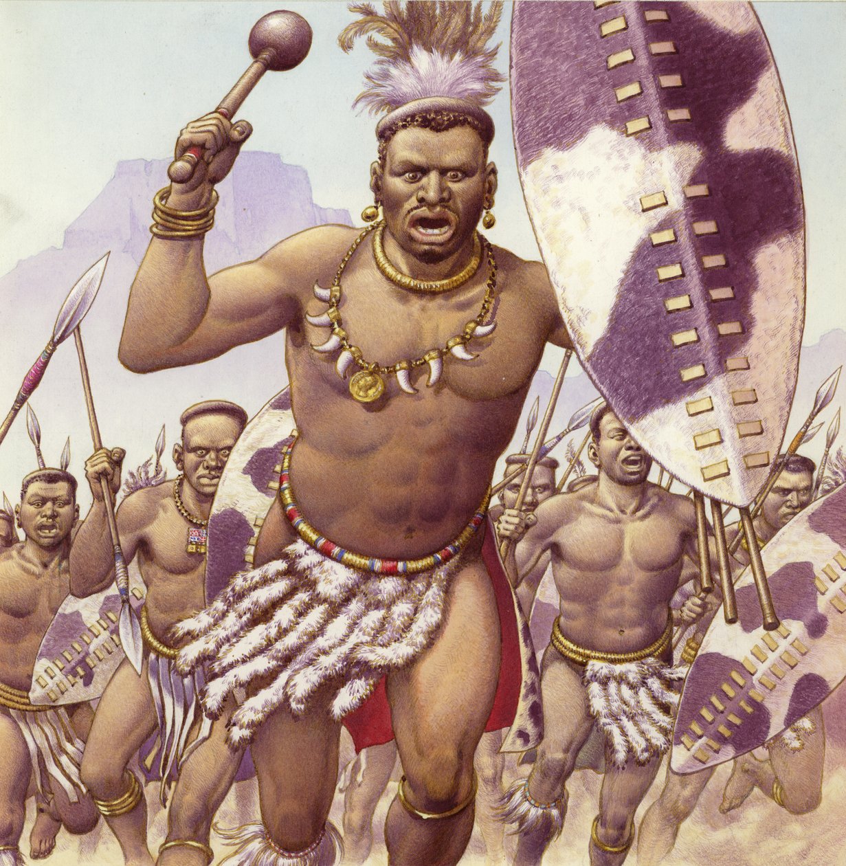 Zulu Warrior by Pat (1907 95) Nicolle