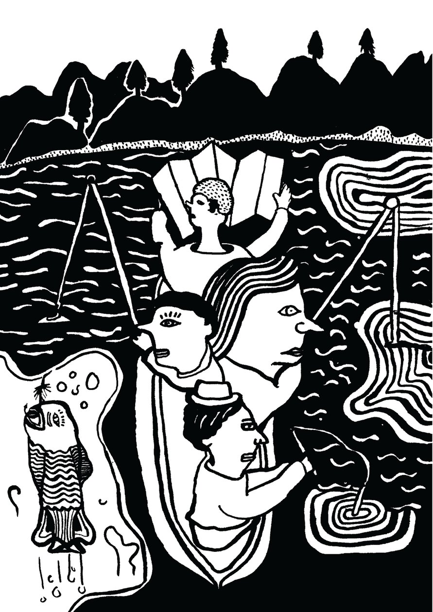 Catching A Fish, 2014 by Pat Macdonald