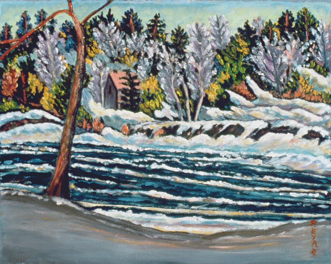 Winter Thaw, Gatineau River by Patricia Contemporary Artist Eyre