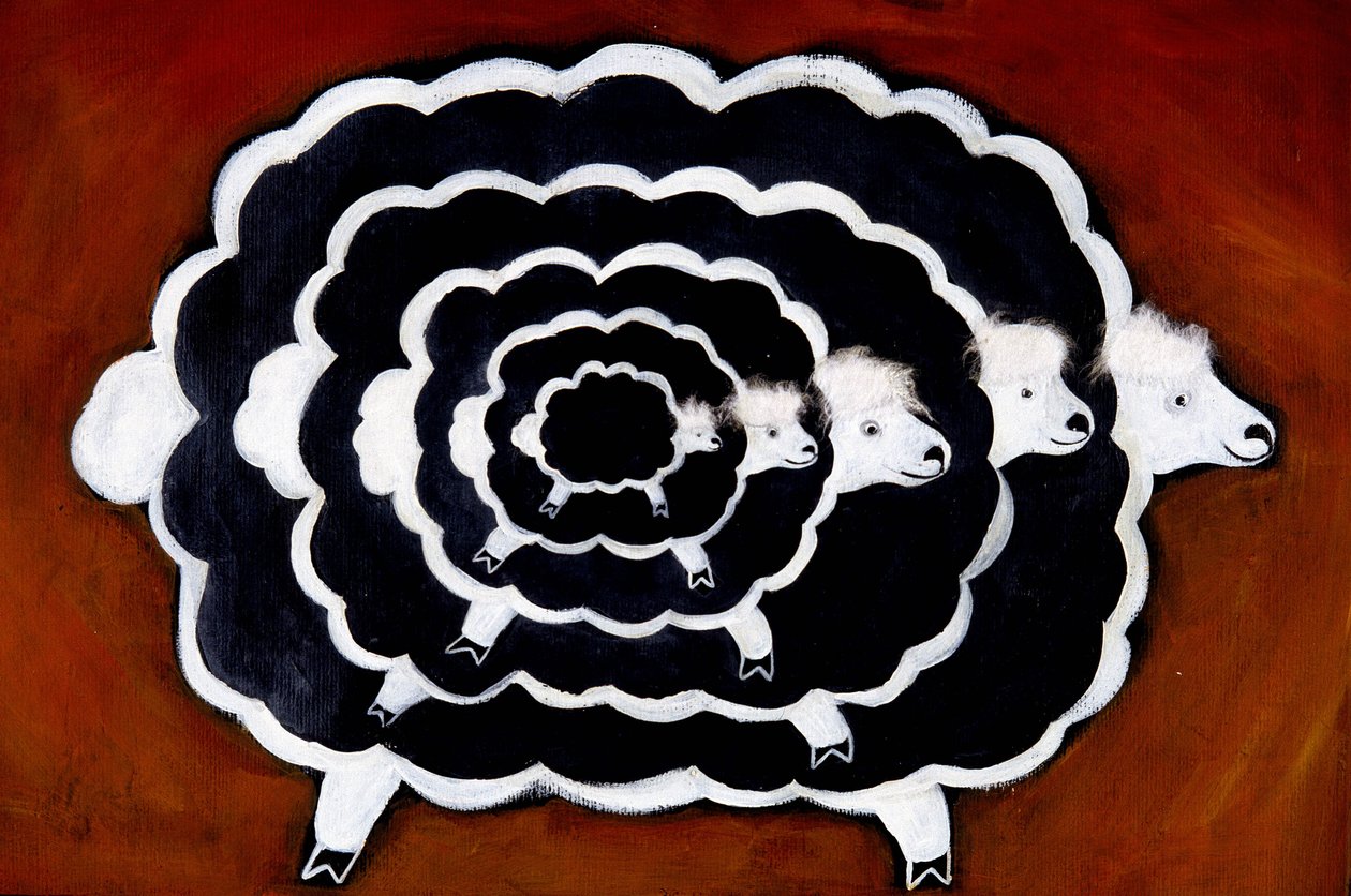 Cloning: Abyme of a sheep by Patrizia La Porta