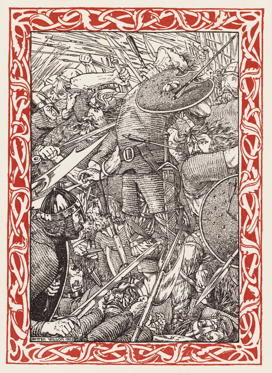 Death of King Harold by Patten (after) Wilson