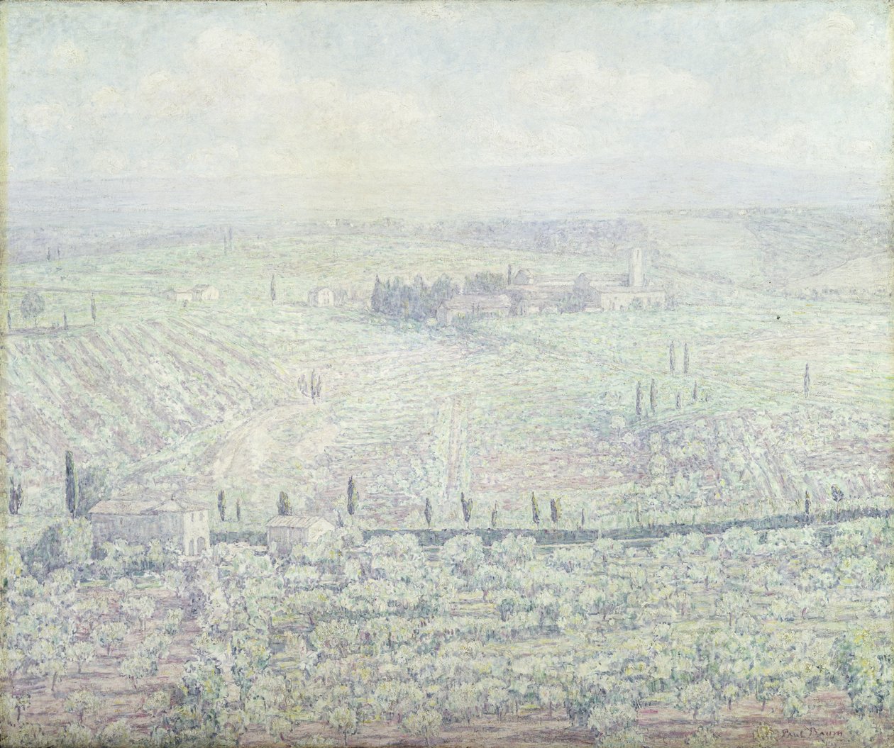 A Hilly Tuscan Landscape on the Morning of a Sunny Summer Day by Paul Baum