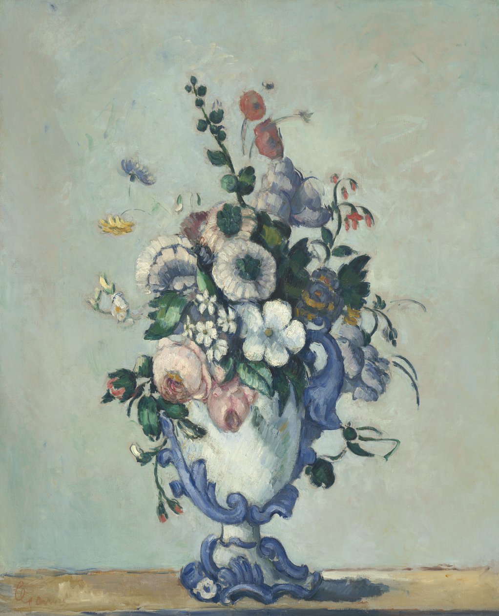 Flowers in a Rococo Vase (c.1876) by Paul Cézanne