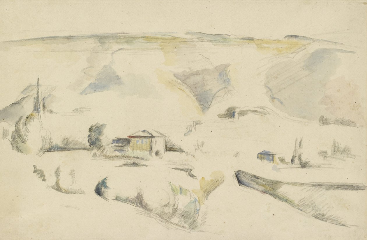 A View across a Valley by Paul Cézanne