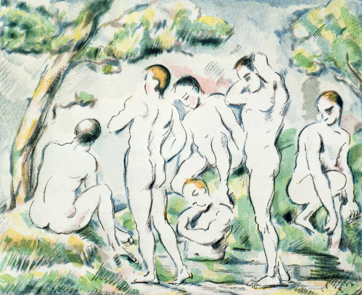 The Bathers, small plate by Paul Cézanne
