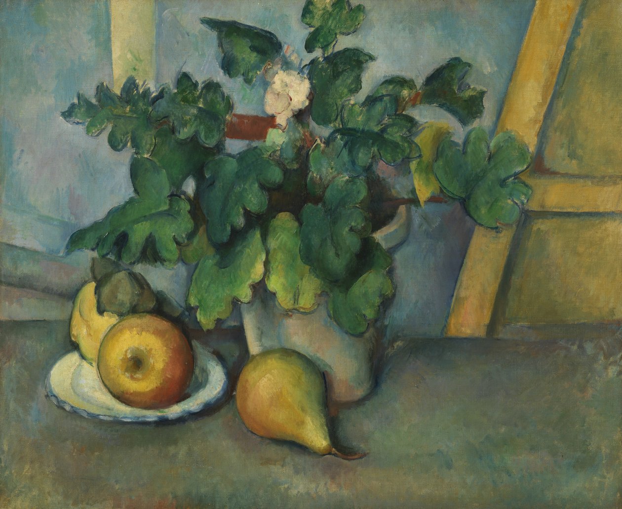Pot of Flowers and Pears, c.1888-90 by Paul Cézanne